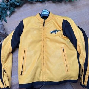 Alpinestars Women’s Motorcycle Jacket — Yellow/Black, Size Large, Detachable Lin